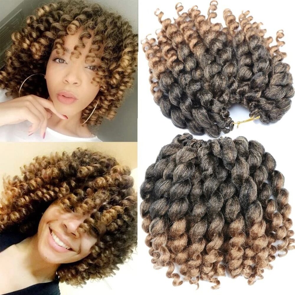 Crochet Braids Hair 2X Ringlet Wand Curl 3 Packs 8 inch Jamaican Twist Braidi